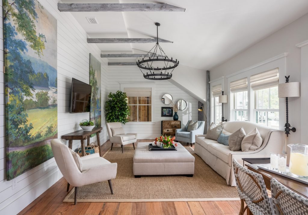Interior and furnishings of living space of the Carriage House
