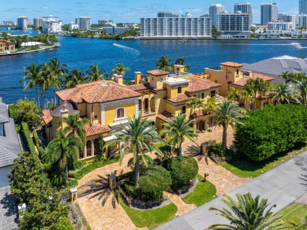 Waterfront Florida Home Comes With 16 Bathrooms & 2 Elevators