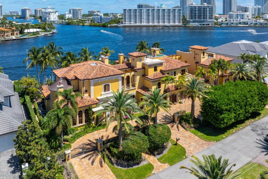 Waterfront Florida Home Comes With 16 Bathrooms & 2 Elevators