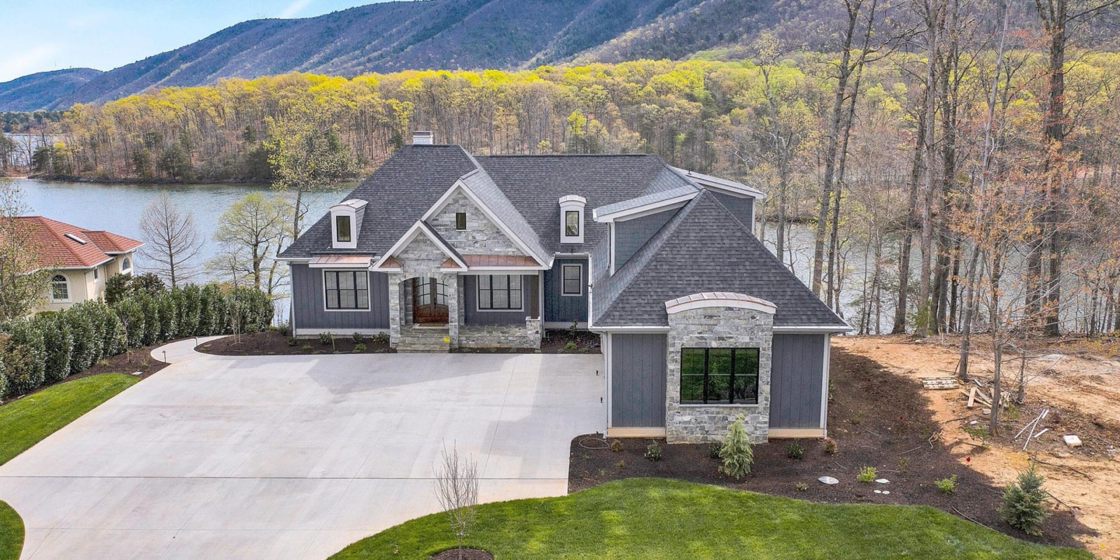 Lakefront New Build In Virginia With Mountain Views