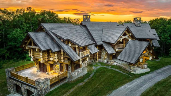 Log & Stone Home On 75 Acres In The Hudson Valley