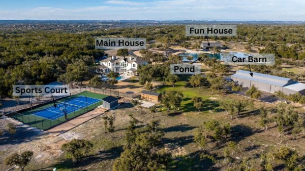 25 Acre Estate With Car Barn And Party Barn Lists In Texas