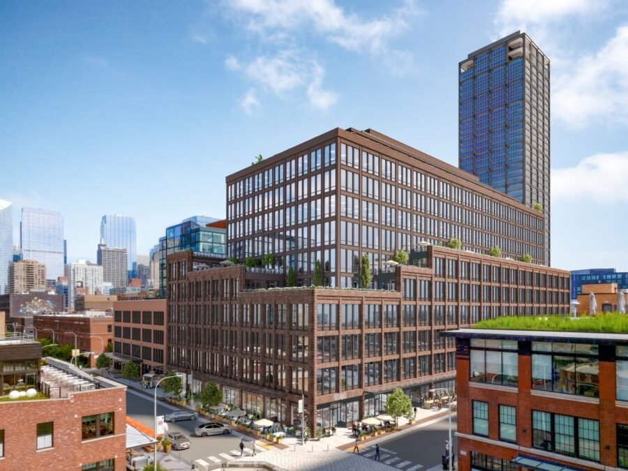 Fulton Street Tops Out 0M Chicago Office Project