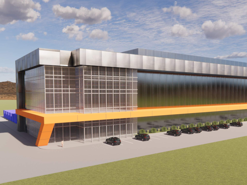 Exterior rendering of DataBank's upcoming ATL5 facility.