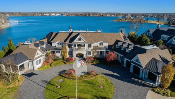 Lakefront Michigan Estate With Indoor Pool & Basketball Court
