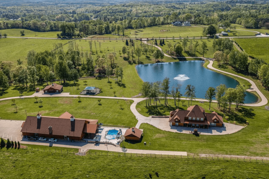 27 Acre Estate With Entertainment Building & Pond (PHOTOS)