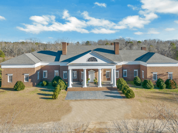 Brick Home On 76 Acres With 2-Story Library (PHOTOS)