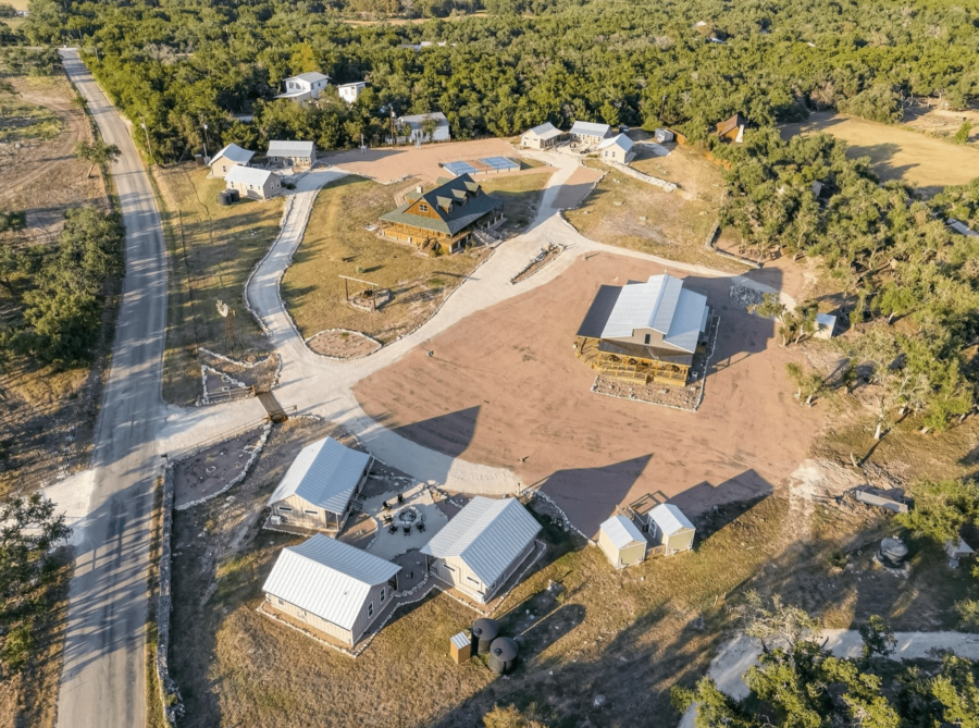 Texas Ranch With Log Home, Event Center & 9 Cottages