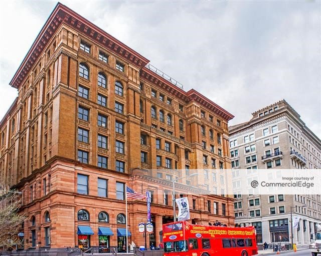 Exterior shot of The Bourse building at 111 S. Independence Mall E in Philadelphia