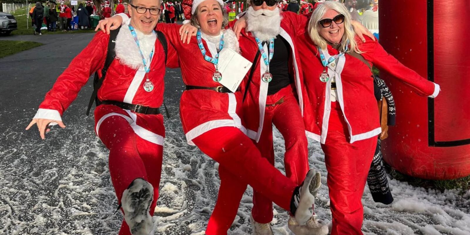 Agents cutting a dash in their Santa suits