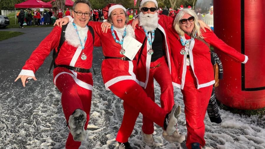 Agents cutting a dash in their Santa suits