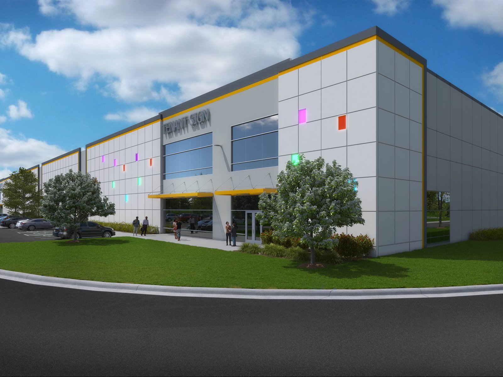 Rendering of 33 Commerce Center, an industrial asset currently underway in Marysville, Ohio