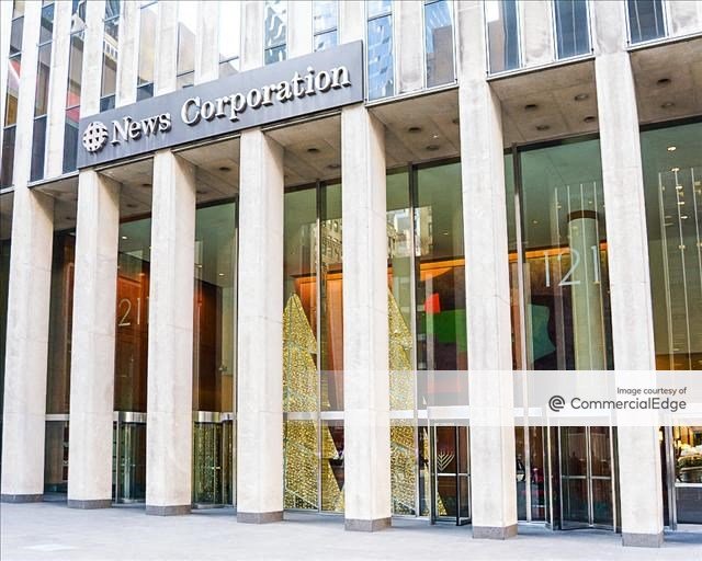 Entrance of 1121 Avenue of the Americas, an office Skyscraper in Manhattan, New York City