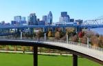 panoramic view of the central business district skyline in Louisville KY