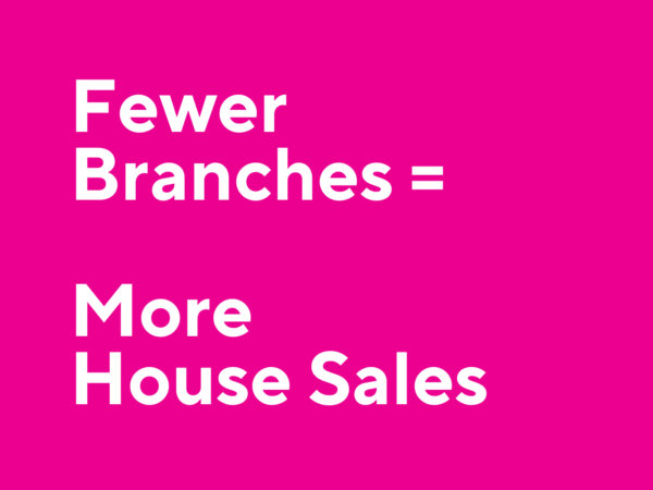 Why do larger estate agencies sell fewer homes per branch?