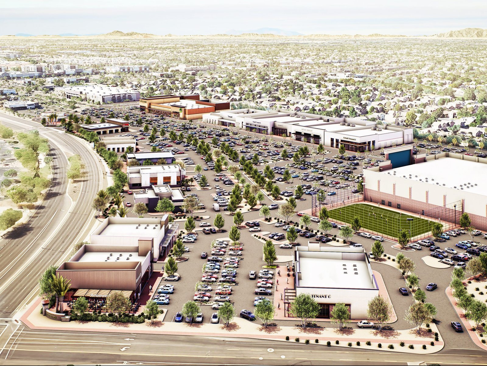 Rendering of Phase I of Signature at SanTan Village