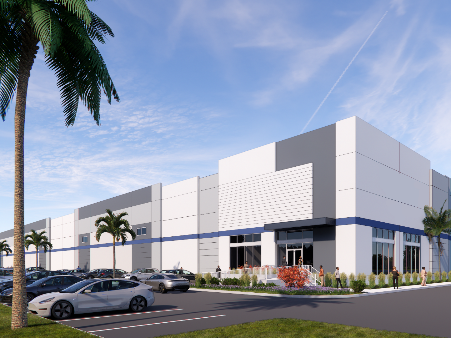 Rendering of Apex Logistics at Lakeland, an industrial building to be developed in Lakeland, Fla.