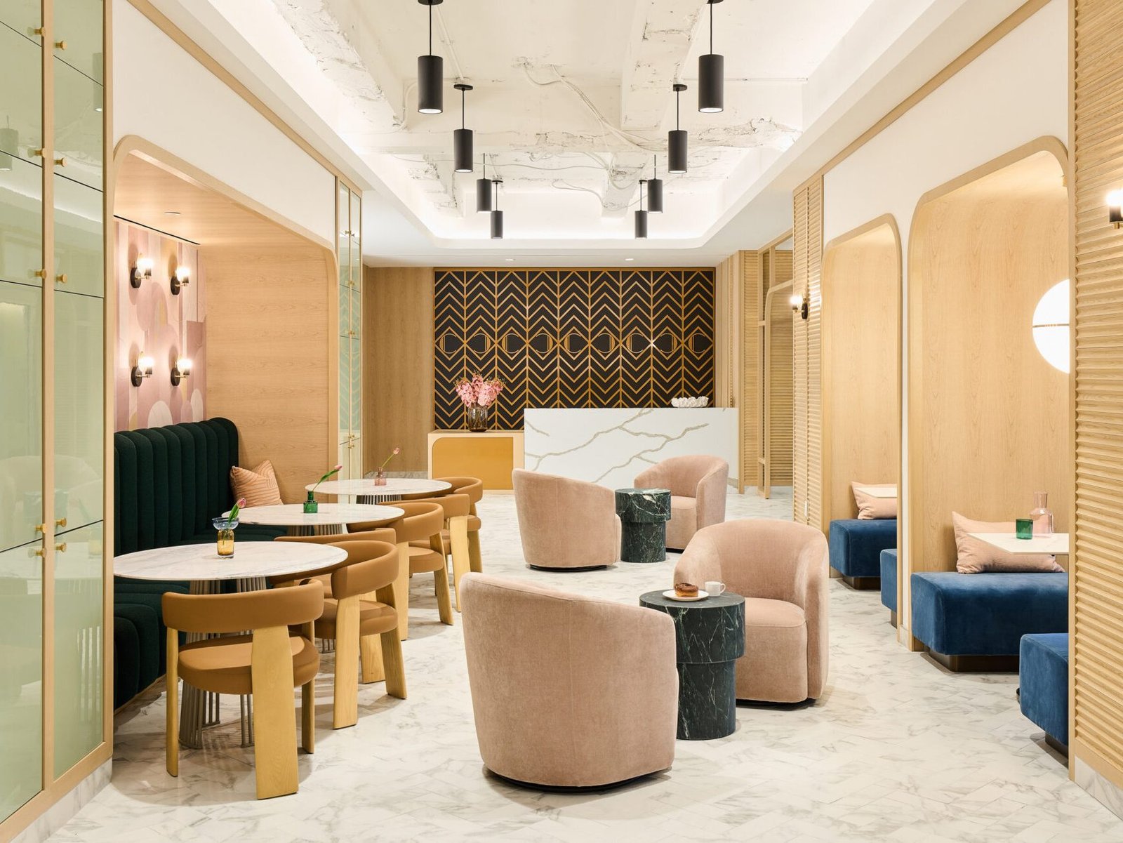 Interior shot of the newly renovated Carr Workplaces coworking location at 745 Fifth ave. in Manhattan.