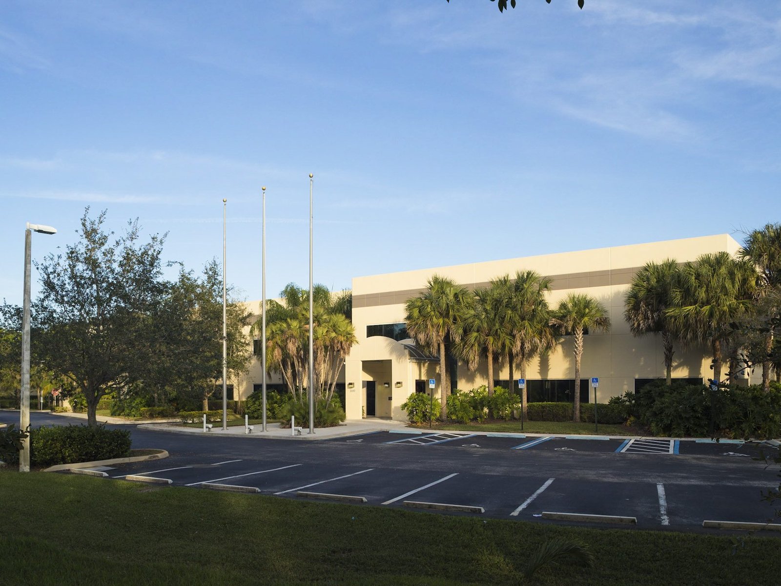 Exterior shot of 1600 N. Park Drive, an industrial facility in Weston, Fla.