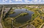 aerial panoramic view of the glenview illinois community north of chicago