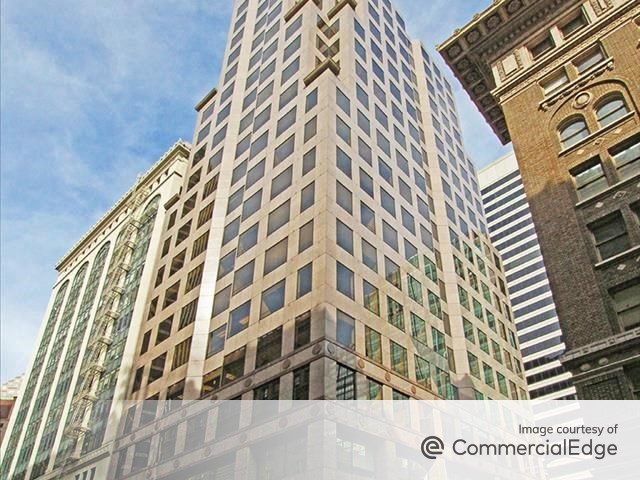 Exterior shot of the 20-story office building at 33 New Montgomery St. in San Francisco.