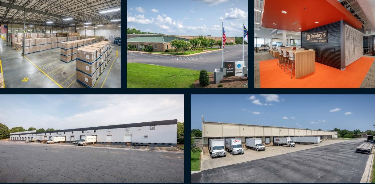 Views of the industrial space that Lightstone acquired in North Carolina from LM Real Estate Partners