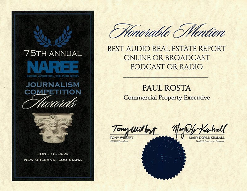 NAREE Award for Podcast by Paul Rosta