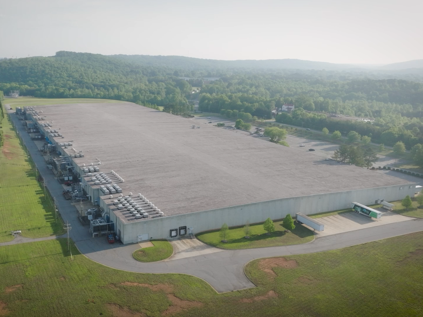 Exterior shot of the textile plan at 805 805 Island Drive in Madison, N.C.