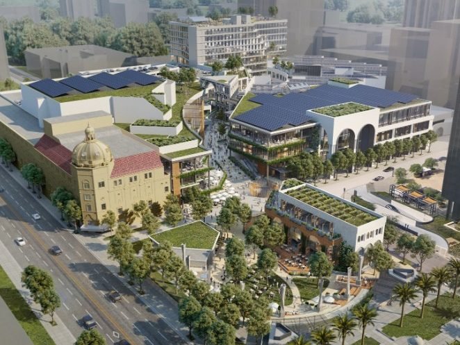 Rendering of The Campus at Horton Plaza, a nine-building mixed-use project in San Diego.