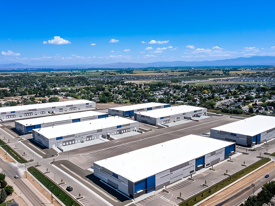 Aerial shot of Bow River Capital's Park84, an industrial property in Nampa, Idaho.