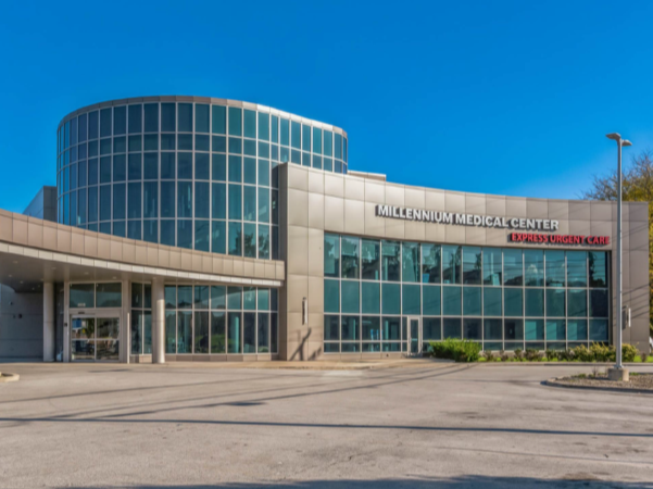 Exterior shot of Millenium Medical Center, a medical outpatient facility in Chicago Ridge, Ill.