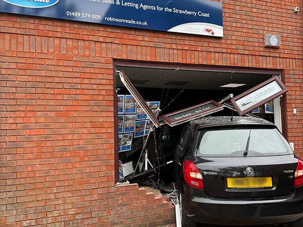 Car crashes into Hampshire agency office