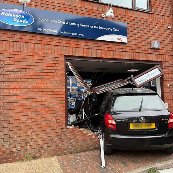 Car crashes into Hampshire agency office