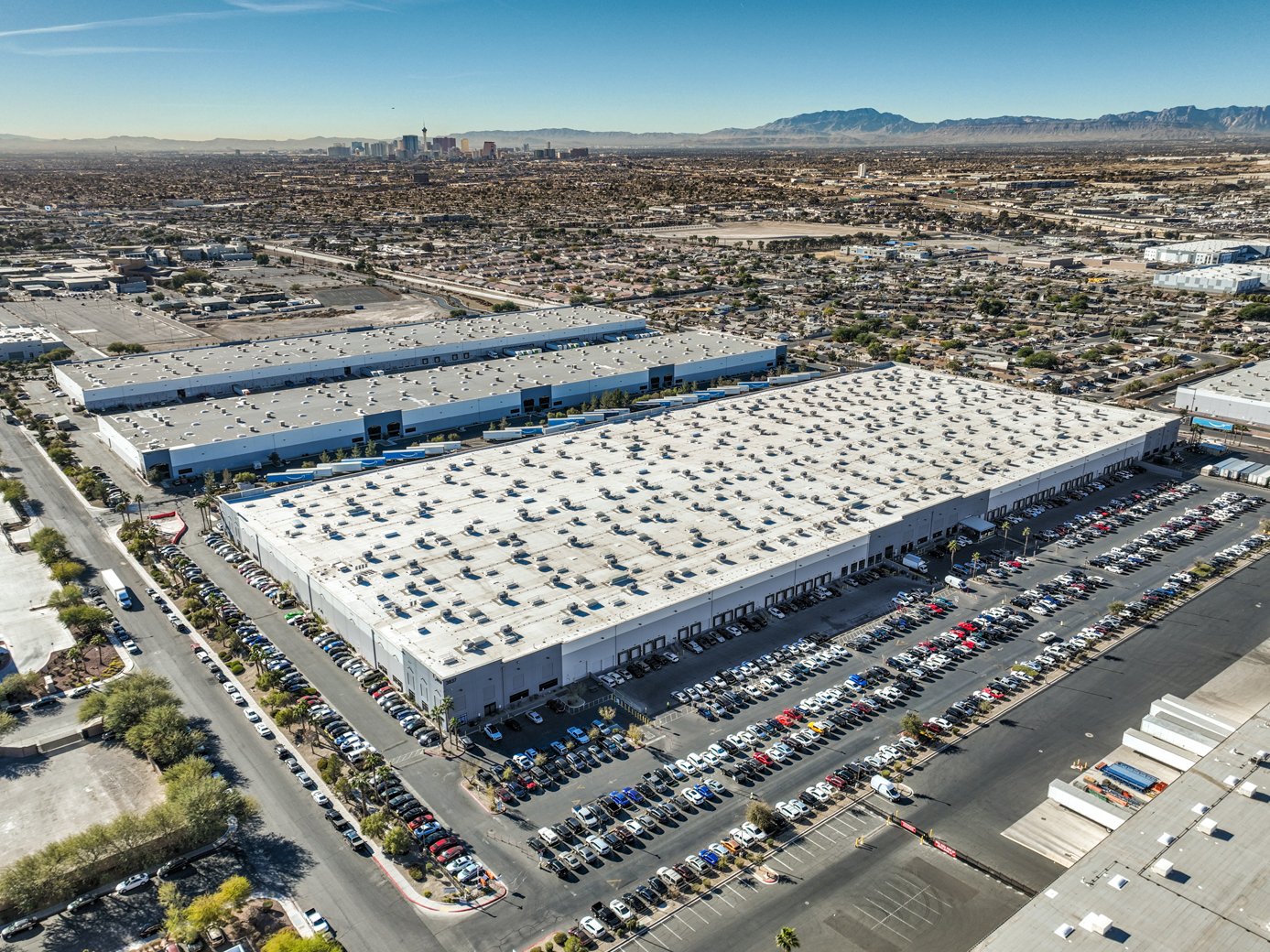 Aerial shot of the Las Vegas Logistics Center, a 1 million-square-foot industrial park in North Las Vegas, Nev.