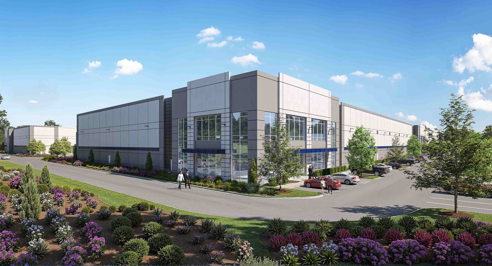 A rendering of Building 100 at Dogwood Logistics Center.