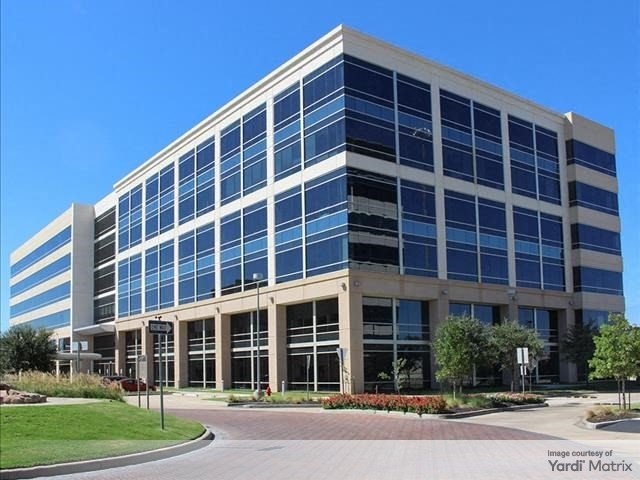 Exterior shot of Energy Crossing I, an office building in Houston.