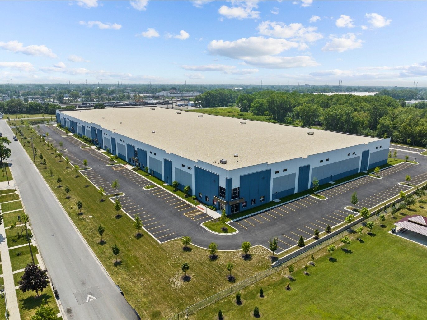 Exterior shot of an industrial building at 1200 W. 145th St. in East Chicago, Ind.