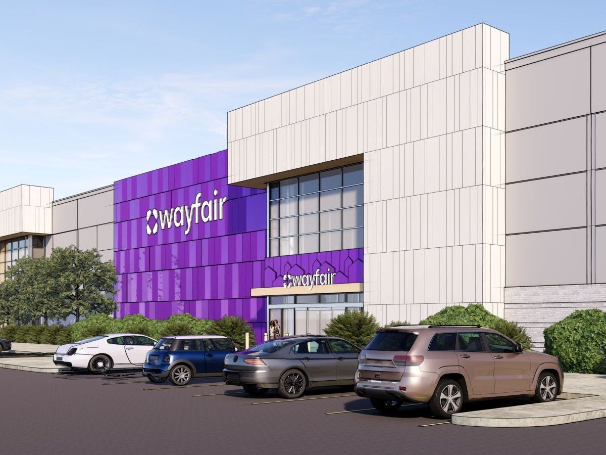 Rendering of the future Wayfair store in Denver