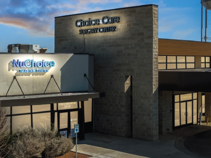 Exterior shot of the medical office building at 2106 Midland Drive.