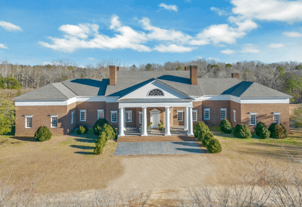 Brick Home On 77 Acres With 2-Story Library (PHOTOS)