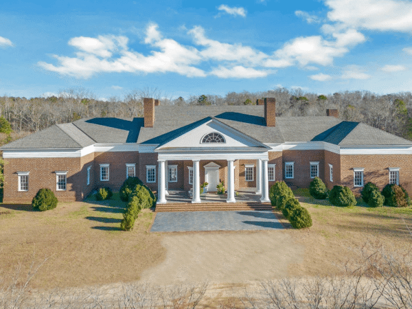 Brick Home On 77 Acres With 2-Story Library (PHOTOS)