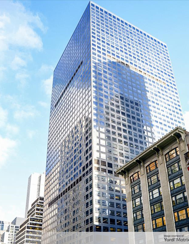 exterior of 1166 Avenue of the Americas in Midtown Manhattan.