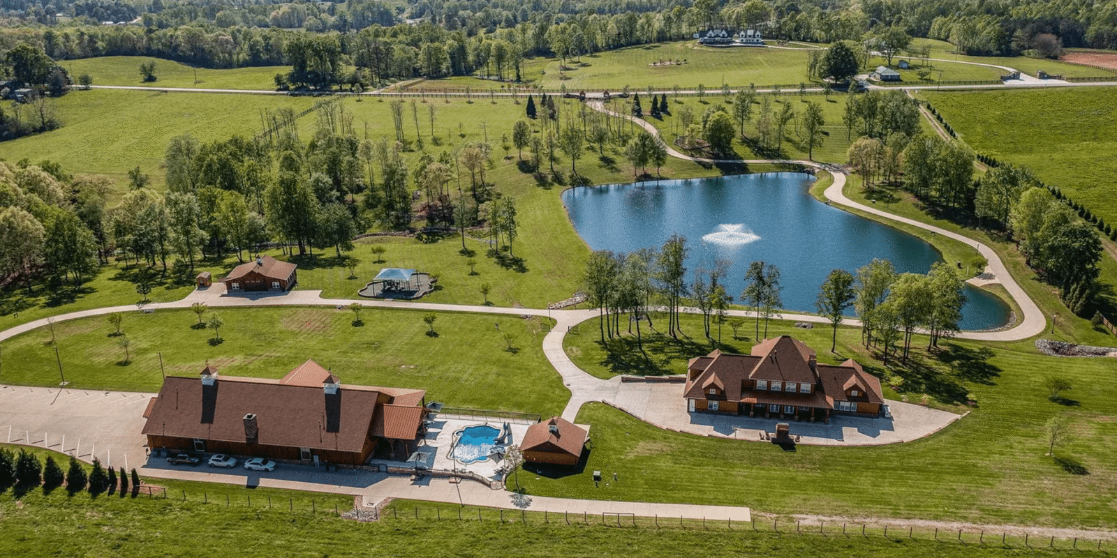 27 Acre Estate With Entertainment Building & Pond (PHOTOS)