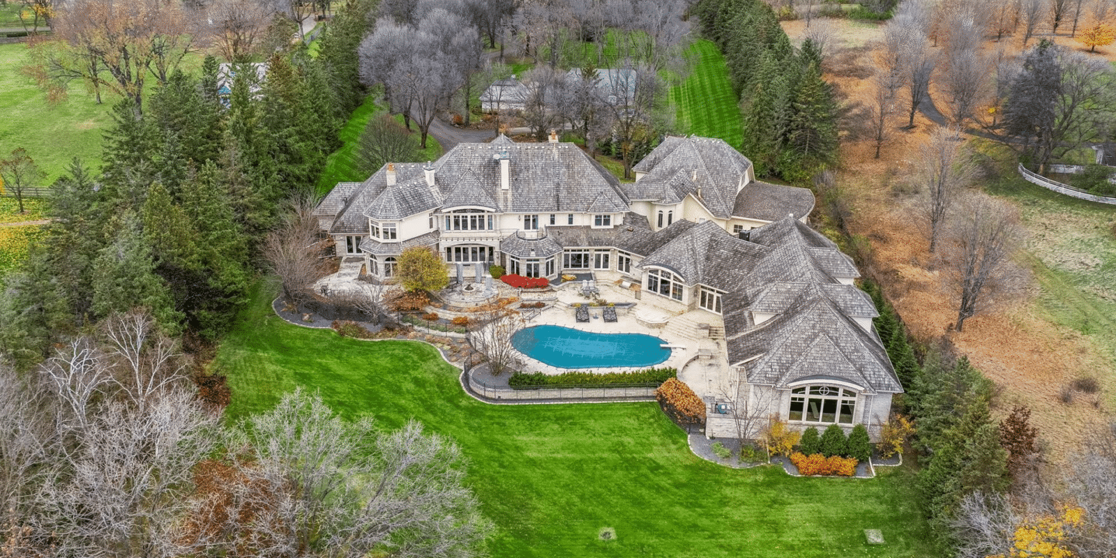 Lakefront Home With Indoor Pool & Basketball Court (PHOTOS)