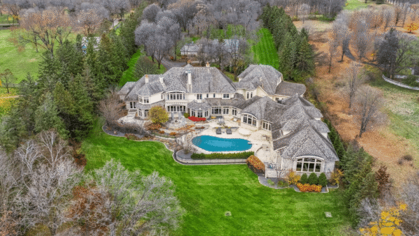 Lakefront Home With Indoor Pool & Basketball Court (PHOTOS)
